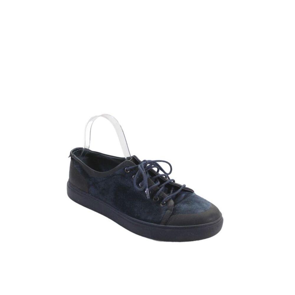 Badgley Mischka Mens Suede Low Top Sneakers Navy Size 8